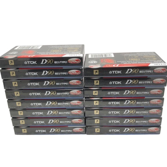 New Factory Sealed TDK D90 High Output Lot of 15 Audio Cassettes for Mixed Tapes - Picture 2 of 5